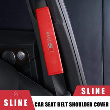 Load image into Gallery viewer, 2pcs Audi Sline Logo Seat Belt Pads
