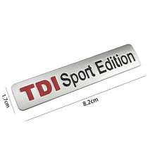Load image into Gallery viewer, Metal Red TDI Sport Edition Logo Turbo Car Letter Sticker Emblem Badge Decals for VW POLO GOLF CC JETTA GTI TOUAREG
