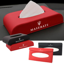 Load image into Gallery viewer, 1 Pcs New Car Style PU Quality Tissue Box for Maserati Levante Gran Turismo Ghibli Quattroporte Coupe GT Gransport Coupe GC
