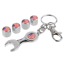 Load image into Gallery viewer, Auto Tyre Decoration for Toyota Mitsubishi Jaguar Land Rover Subaru Skoda Lexus JEEP Wheel Tire Valve Caps Rim Sticker Flag
