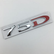 Load image into Gallery viewer, 3D Car Trunk Sticker Rear Badge Emblem Styling for Tesla Model 3 ModelS ModelX Roadster 75D 85D 90D 100D Letter Logo Accessories

