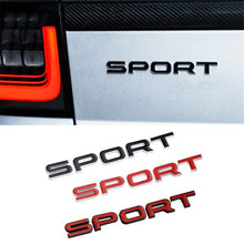 Load image into Gallery viewer, Metal Sport Badge Car Rear Trunk Sticker for Land Rover Range Rover Sport Evoque Velar Discovery 2 3 Defender L322 Auto Emblem
