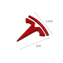 Load image into Gallery viewer, 6x5.5cm Car 3D Metal Sticker For Tesla Model 3 S X Y Logo Car rear Trunk Body Emblem Badge Decoration Accessories
