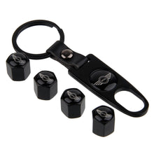 Load image into Gallery viewer, 4pcs Mini Cooper Logo Tire Valve Caps + Keychain
