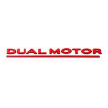 Load image into Gallery viewer, Car Sticker DUAL MOTOR Underlined Letters Trunk Emblem Refitting High Perfor mance Fender Badge For Tesla  Model 3 Auto Styling
