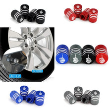 Load image into Gallery viewer, Aluminum Alloy Car Tire Valve Cap Tyre Cover Accessories with Skeleton Middle Finger Logo For VW BMW Mercedes Benz Honda Toyota
