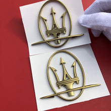Load image into Gallery viewer, 2pcs Maserati Logo Emblem Stickers
