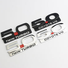 Load image into Gallery viewer, 3D Metal Car Accessories Sticker Decal Emblems for Ford Mondeo Kuga Ecosport 5.0 Coyote V8 Twin Turbo Logo Decoration Styling
