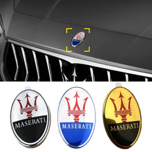Load image into Gallery viewer, Maserati Logo Front Hood Emblem Sticker
