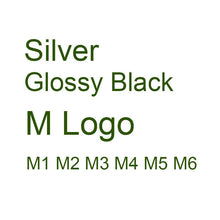 Load image into Gallery viewer, Silver and Glossy Black Plastic For BMW M Sticker Logo M1 M2 M3 M4 M5 M6 E30 E36 E39 E46 E60 E90 F10 F20 F30 G01 G30 X1 X3 X5
