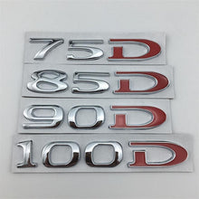 Load image into Gallery viewer, 3D Car Trunk Sticker Rear Badge Emblem Styling for Tesla Model 3 ModelS ModelX Roadster 75D 85D 90D 100D Letter Logo Accessories
