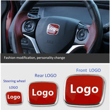 Load image into Gallery viewer, Front and Rear Trunk Emblem Steering Wheel Badge for Honda Fit Jazz Civic Accord City CRV XRV Crider Odyssey
