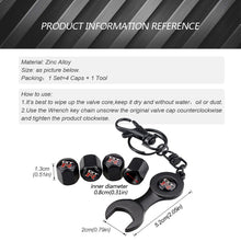 Load image into Gallery viewer, 4pcs Nissan GTR Black Wheel Tire Valve Caps+Keychain
