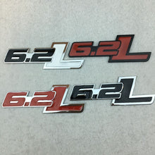 Load image into Gallery viewer, Metal Car Stickers Emblem Auto Trunk Badge Decals for Ford F150 6.2L Chevrolet C7 Camaro 2011-2015 6.2 L Car Styling Accessories
