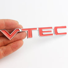 Load image into Gallery viewer, Car Styling for Honda VTEC Emblem Civic Odyssey CRV Crosstour City Jade H-RV CRZ Jazz Metal Auto Rear Side Sticker Decoration
