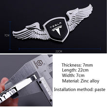Load image into Gallery viewer, Car Front Hood Emblem Sticker for Tesla Model 3  Coil Screen Model S Model X Android Roadster Auto Logo Badge Decal Accessories
