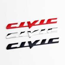Load image into Gallery viewer, For CIVIC Emblem Car Rear Trunk Sticker for Honda Civic Mugen Accord Odyssey Fit JAZZ CRV Auto Tail Body Badge Decal Car Styling
