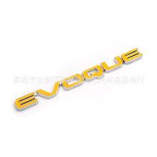 Load image into Gallery viewer, 3D Metal Alloy Car Rear Trunk Emblem Sticker for Land Rover EVOQUE Logo Range Rover Velar Sport Discovery 2 3 4 Defender L322
