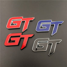 Load image into Gallery viewer, 3D Zinc Alloy GT Emblem For Audi A4 A6 Ford Mendoe Mustang BMW E60 E90 F10 F30 Rear Trunk Badge Car Decals Sticker Grille
