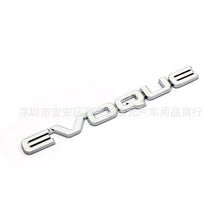 Load image into Gallery viewer, 3D Metal Alloy Car Rear Trunk Emblem Sticker for Land Rover EVOQUE Logo Range Rover Velar Sport Discovery 2 3 4 Defender L322

