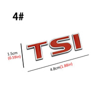 Load image into Gallery viewer, 1Pcs New 3D Metal TSI Car Side Fender Rear Trunk Emblem Badge Decals for VW Volkswagen Sagitar Golf Magotan Golf Tiguan Passat
