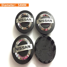 Load image into Gallery viewer, 4pcs Nissan Logo 54/58/60MM Wheel Center Caps
