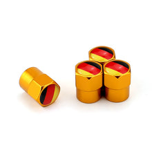 Load image into Gallery viewer, Car Tire Valve Caps with Germany Flag Logo Metal Alloy Wheel Caps for VW Volkswagen Volvo BMW Mercedes Benz Ford
