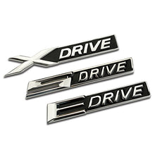 Load image into Gallery viewer, 3D Chrome E S X DRIVE Sticker for BMW X1 X2 X3 X5 X6 X7 I3 Z4 G12 E39 E46 E60 E87 E90 F10 F30 3 5 7 Series Metal Car Body Emblem
