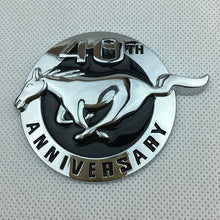 Load image into Gallery viewer, Metal Car Body Side Sticker for Ford Mustang 40 Years Logo V6 V8 GT350 GT500 Shelby Cobra Spoiler Mondeo Emblem Auto Badge
