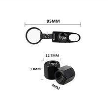 Load image into Gallery viewer, 4pcs Mini Cooper Logo Tire Valve Caps + Keychain
