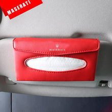 Load image into Gallery viewer, 1 Pcs New Car Style PU Quality Tissue Box for Maserati Levante Gran Turismo Ghibli Quattroporte Coupe GT Gransport Coupe GC

