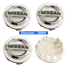 Load image into Gallery viewer, 4pcs Nissan Logo 54/58/60MM Wheel Center Caps
