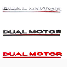 Load image into Gallery viewer, Car Sticker DUAL MOTOR Underlined Letters Trunk Emblem Refitting High Perfor mance Fender Badge For Tesla  Model 3 Auto Styling
