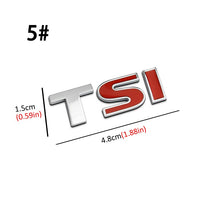 Load image into Gallery viewer, 1Pcs New 3D Metal TSI Car Side Fender Rear Trunk Emblem Badge Decals for VW Volkswagen Sagitar Golf Magotan Golf Tiguan Passat

