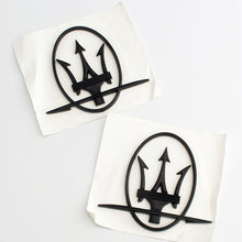 Load image into Gallery viewer, 2pcs Maserati Logo Emblem Stickers
