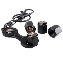 Load image into Gallery viewer, 4pcs Nissan GTR Black Wheel Tire Valve Caps+Keychain

