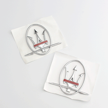 Load image into Gallery viewer, 2pcs Maserati Logo Emblem Stickers
