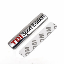 Load image into Gallery viewer, Metal Red TDI Sport Edition Logo Turbo Car Letter Sticker Emblem Badge Decals for VW POLO GOLF CC JETTA GTI TOUAREG
