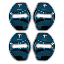 Load image into Gallery viewer, Auto Logo Door Lock Cover Case for Tesla Model 3 Model X Badge Decal Protective Cap Emblem Stickers Car Styling Accessories
