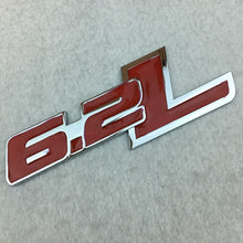 Load image into Gallery viewer, Metal Car Stickers Emblem Auto Trunk Badge Decals for Ford F150 6.2L Chevrolet C7 Camaro 2011-2015 6.2 L Car Styling Accessories
