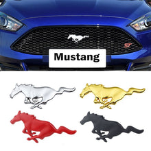 Load image into Gallery viewer, 15.5x6cm Metal Car Front Hood Grille Body Badge Horse Emblem Sticker Decal For Ford Focus Mondeo Mustang Shelby GT350
