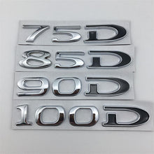 Load image into Gallery viewer, 3D Car Trunk Sticker Rear Badge Emblem Styling for Tesla Model 3 ModelS ModelX Roadster 75D 85D 90D 100D Letter Logo Accessories
