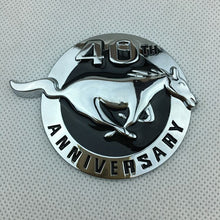 Load image into Gallery viewer, Metal Car Body Side Sticker for Ford Mustang 40 Years Logo V6 V8 GT350 GT500 Shelby Cobra Spoiler Mondeo Emblem Auto Badge
