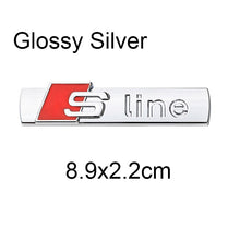 Load image into Gallery viewer, S Line Logo Sticker Metal Alloy Car Badge SLine Emblem Audi
