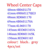 Load image into Gallery viewer, 4Pcs Audi Logo Wheel Center Caps 60mm 61mm 68mm 69mm 77mm 145mm 146mm 150mm 151mm

