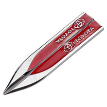 Load image into Gallery viewer, 2pcs Toyota Logo Blade Fender Emblem Stickers
