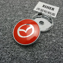 Load image into Gallery viewer, 4pcs Mazda Logo Wheel Center Hub Caps and 56mm Stickers
