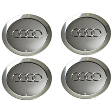 Load image into Gallery viewer, 4Pcs Audi Logo Wheel Center Caps 60mm 61mm 68mm 69mm 77mm 145mm 146mm 150mm 151mm
