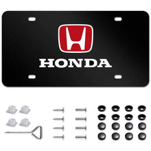 Load image into Gallery viewer, Honda Metal License Plate Cover with Screw Caps

