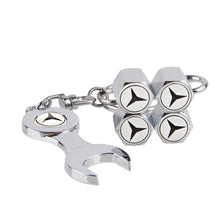 Load image into Gallery viewer, Mercedes Benz AMG Tire Valve Caps with KeyChain
